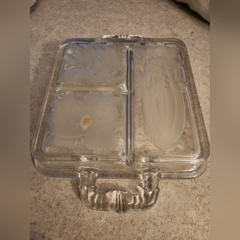 Clear Glass Divided Serving Tray - Picture 6 of 6